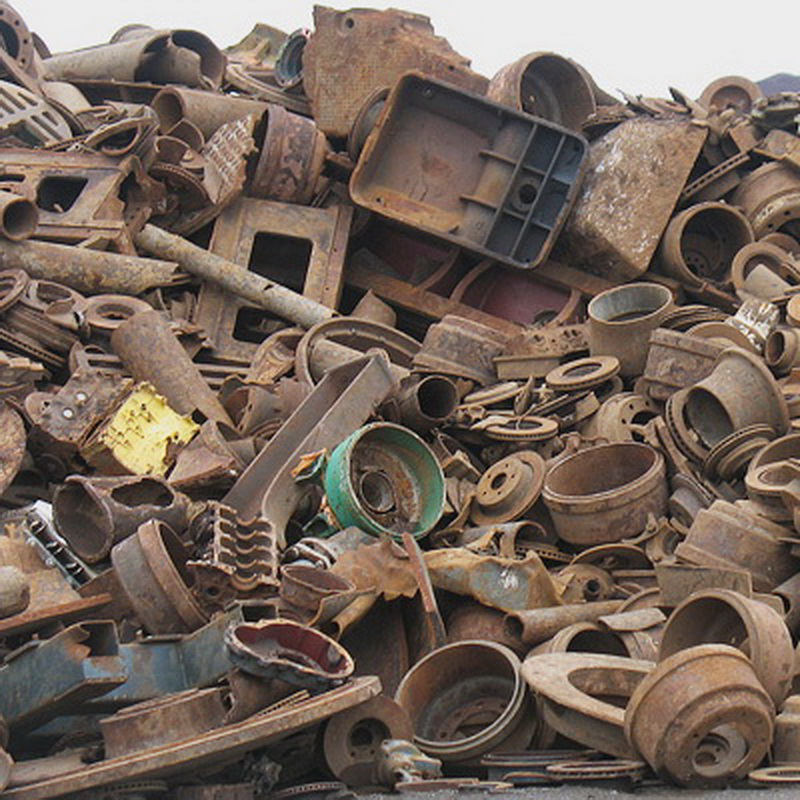 HMS 1&2 heavy melting steel scrap being loaded for transport
