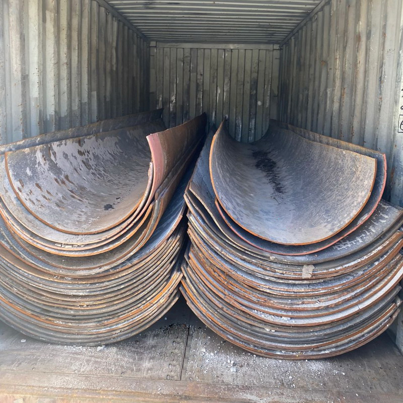Large collection of industrial scrap pipes for recycling